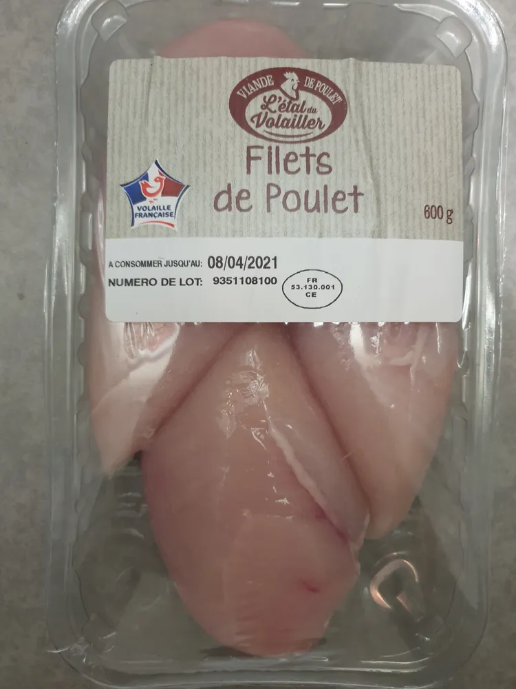 Filets de poulet blanc