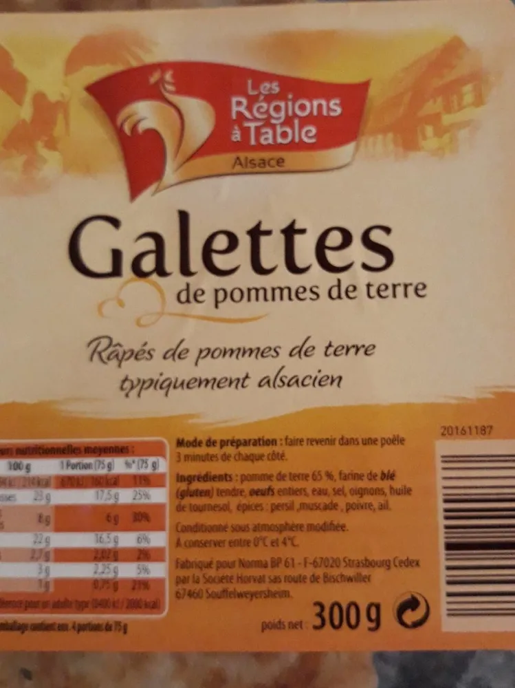 Galettes de pommes de terre