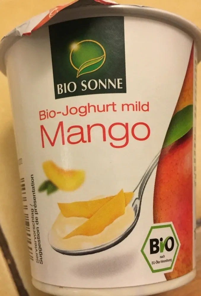 Bio-joghurt Mango, Mit Milchanteil (3,8% Fett)