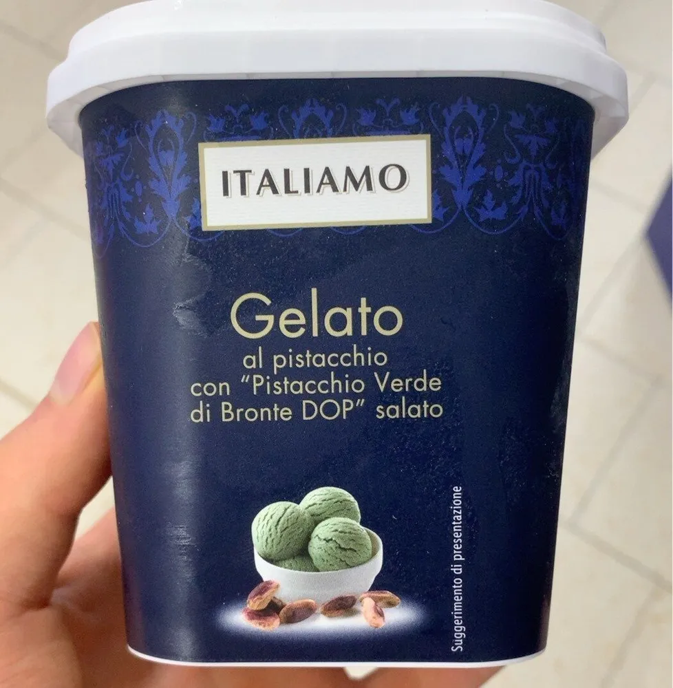 Gelato al pistacchio salato