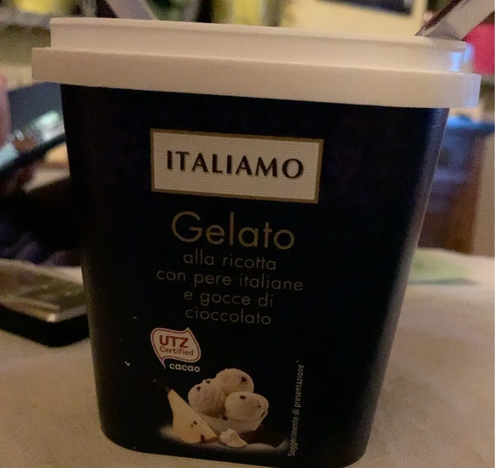 Gelato ricotta e pere