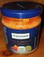 Pesto di peperoni con ricotta e pecorino