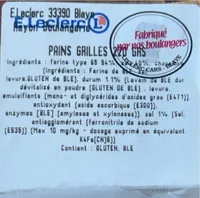 Pains grillés