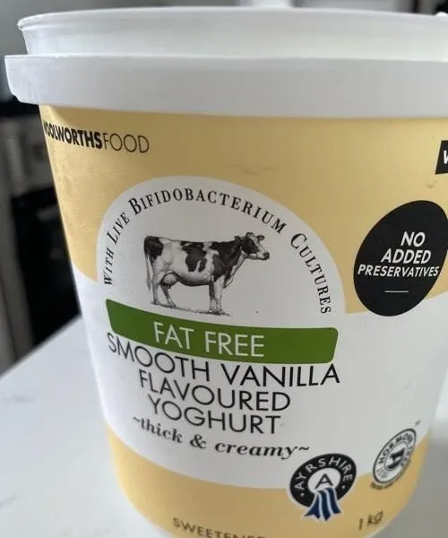 Fat free vanilla yogurt