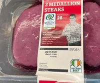 2 medallion steaks
