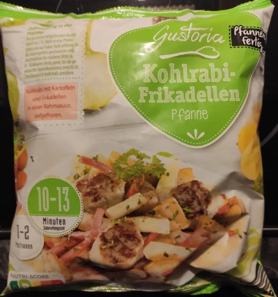 Kohlrabi-Frikadellen Pfanne