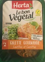 Galette gourmande lentilles et carottes