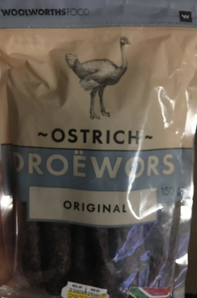 Droëwors ostrich