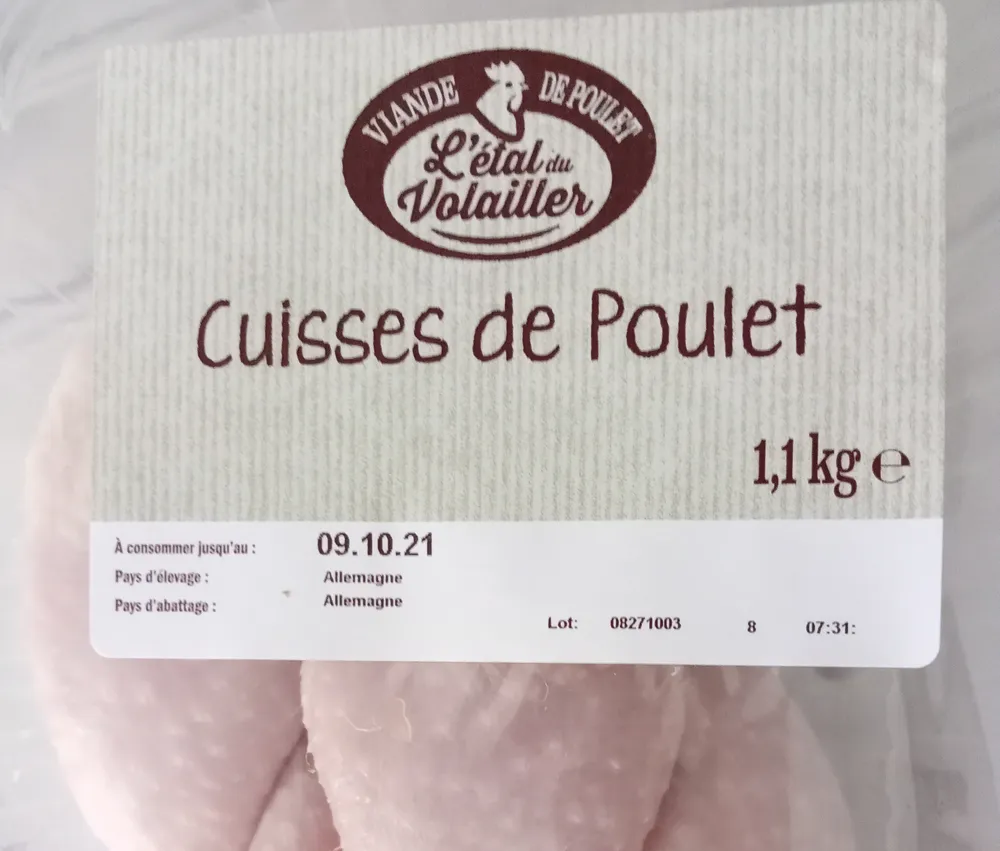 Cuisses de poulet  1100g