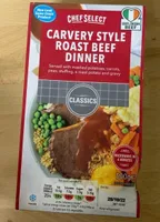 Carvery style roast beef dinner