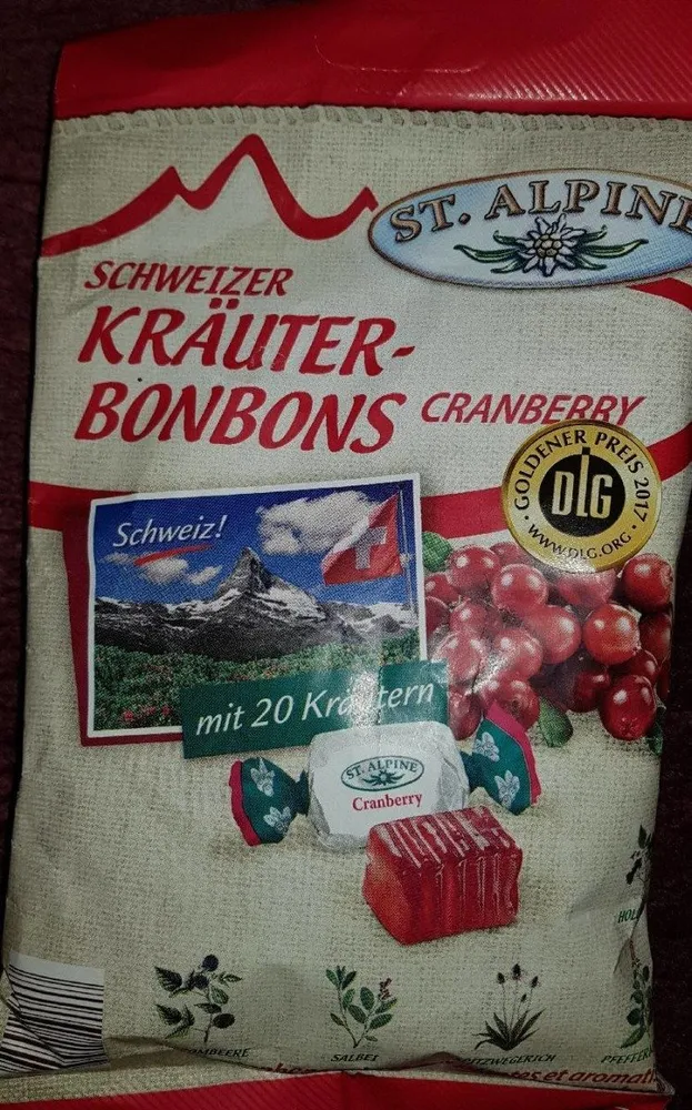 Schweizer KRÄUTER-BONBONS - Cranberry