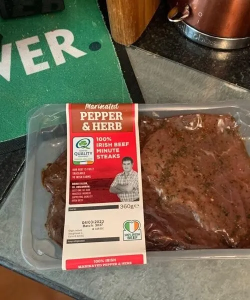 100% Irish Beef Minute Steak
