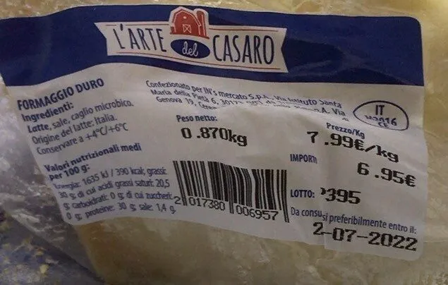 Formaggio duro