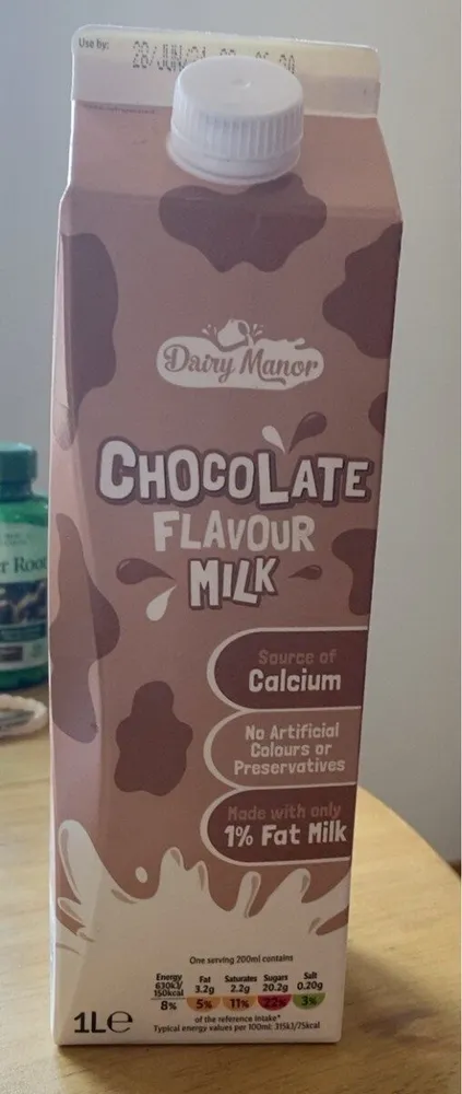 Chocolate flavour milk
