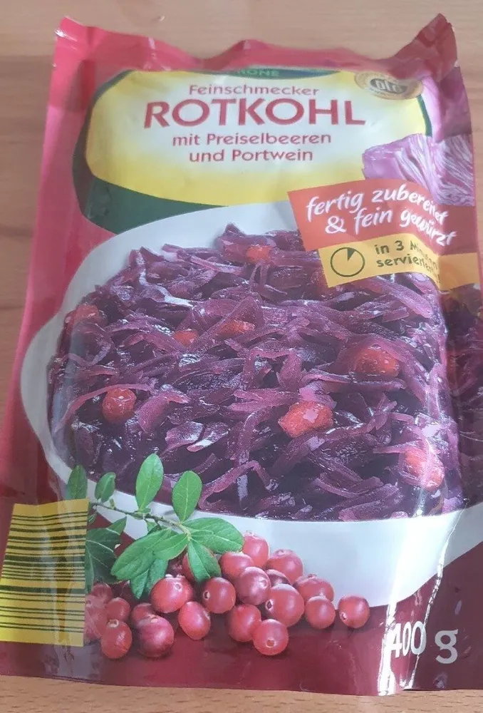 Rotkohl mit Preiselbeeren und Portwein