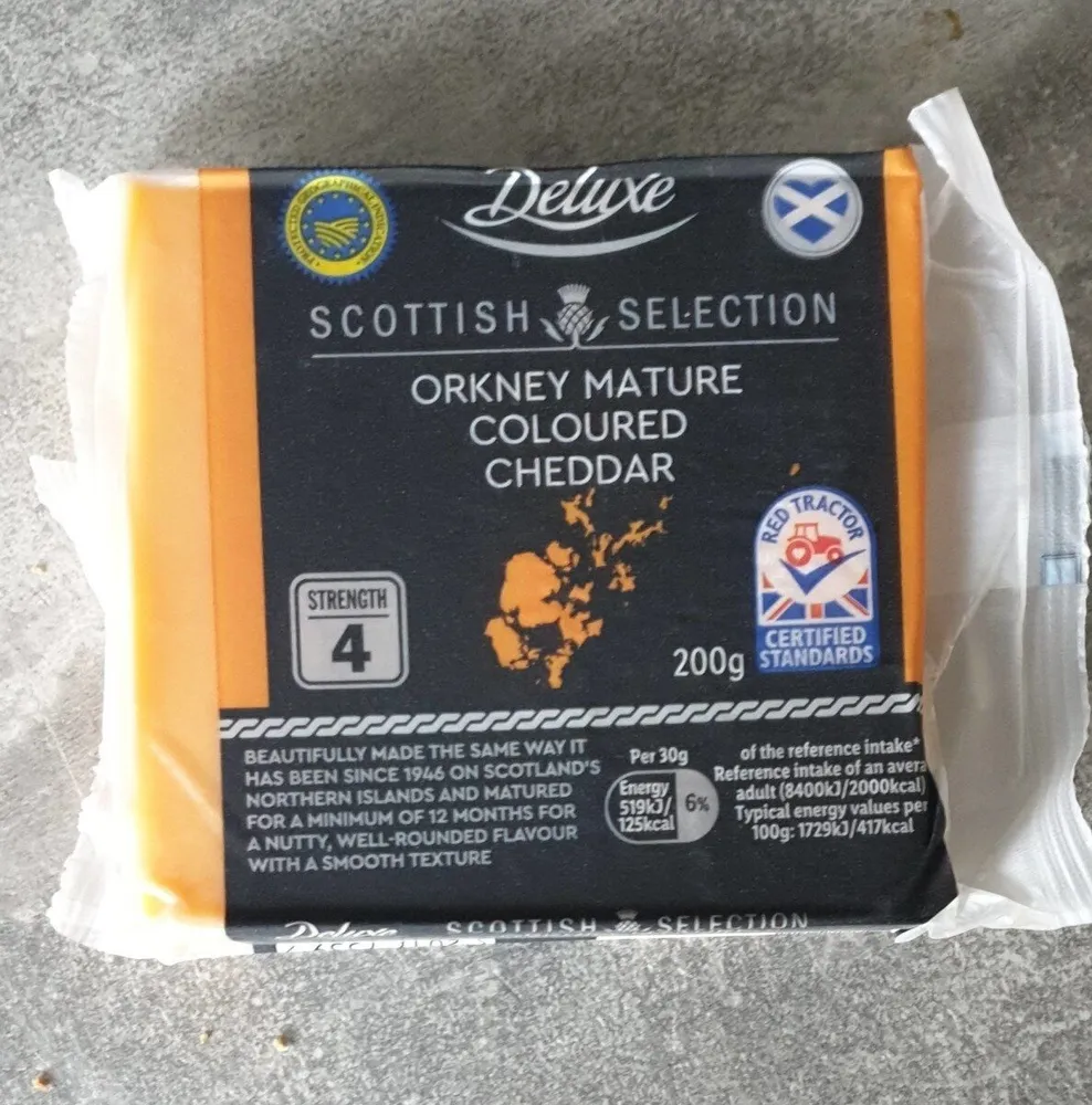 Orkney mature coloured cheddar
