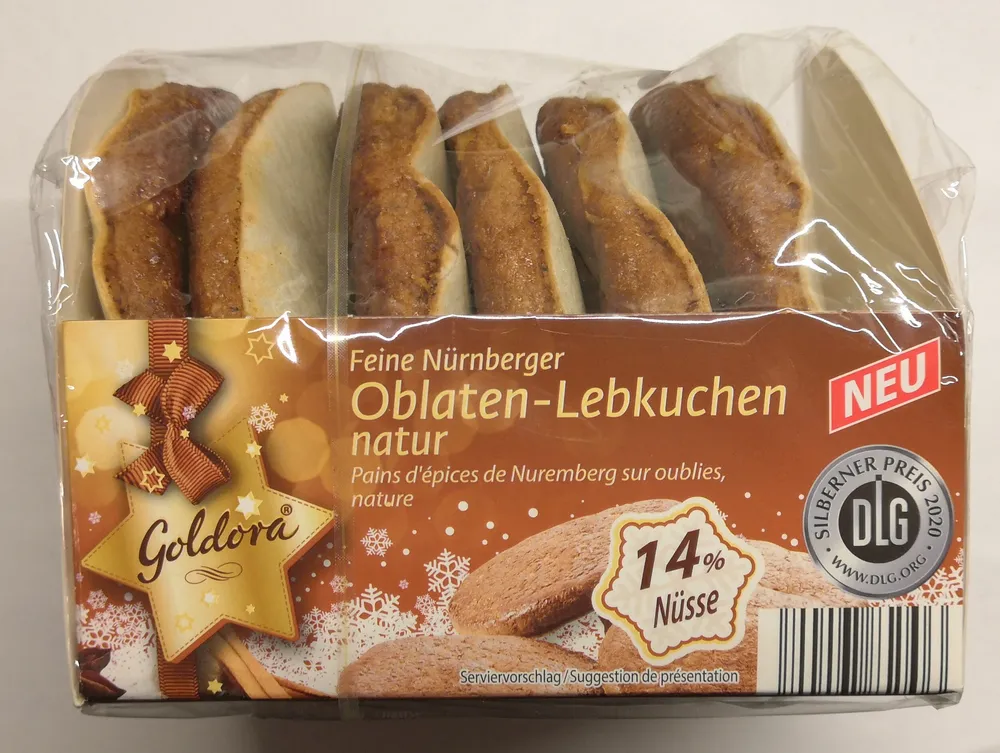 Goldora Feine Nürnberger Oblaten-Lebkuchen, natur