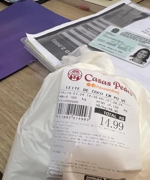 Leite de coco em pó
