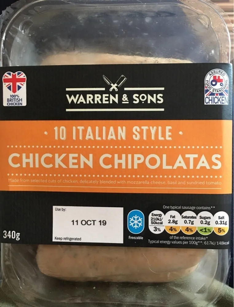 Chicken chipolatas