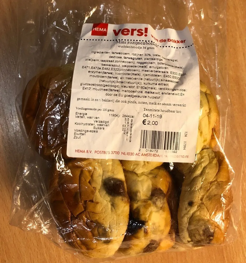 Mini rozijnenbollen