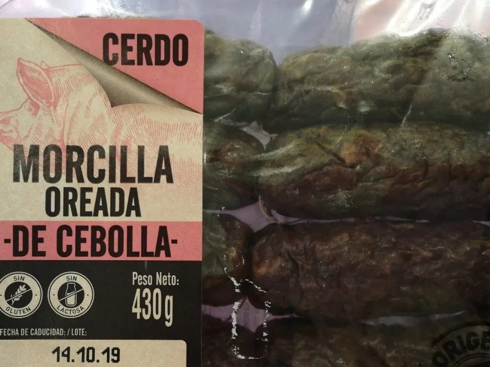Morcilla oreada de cebolla
