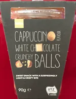 Cappuccino flavour white chocolate crunchy balls