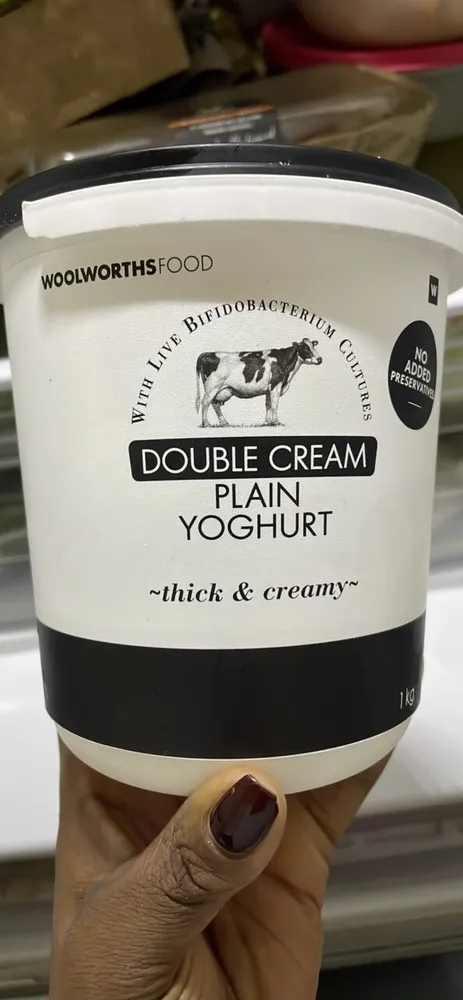 Double cream plain yogurt