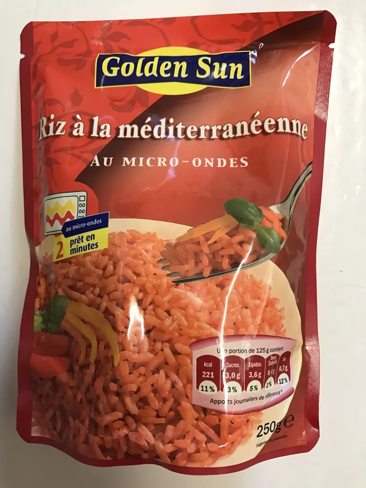 Riz à la méditerranéenne au micro-ondes