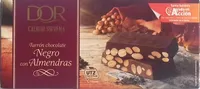 Turrón chocolate negro con almendras