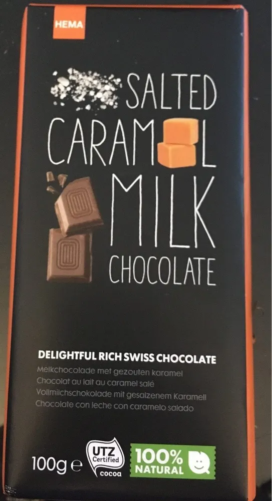 Chocolat au lait aux morceaux de caramel salé