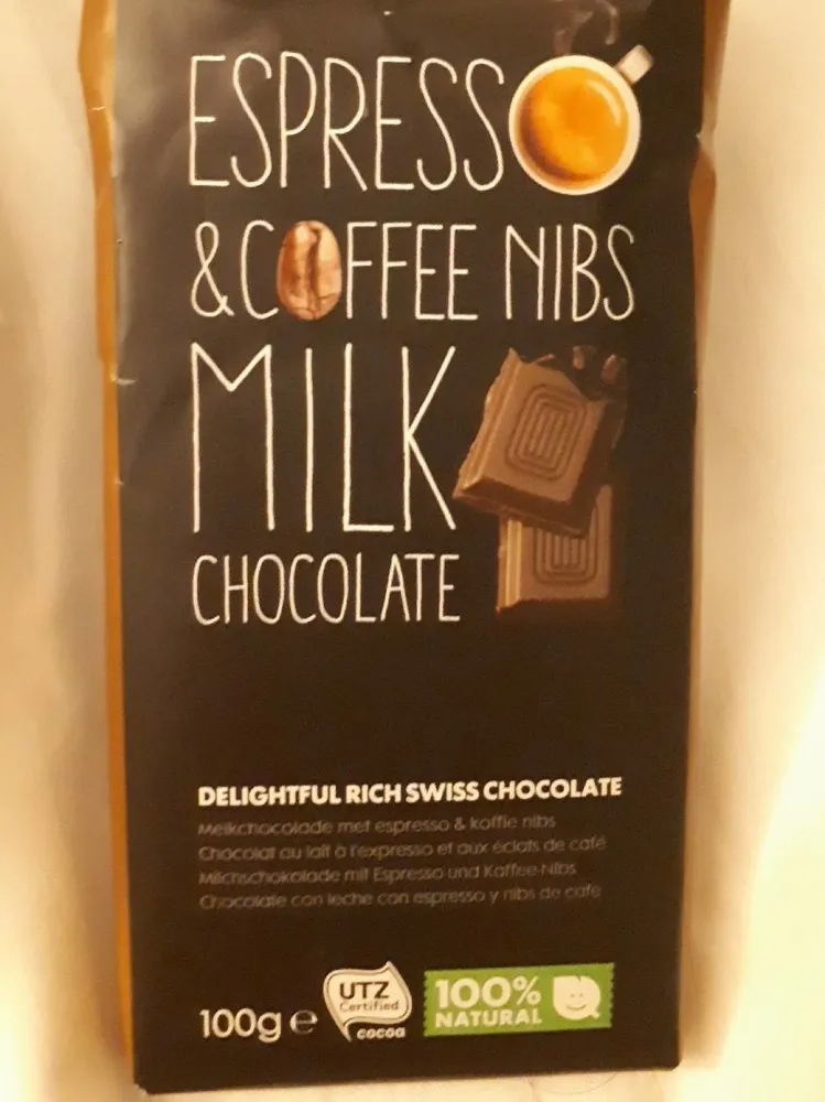 Espress & Coffee Nibs Milk Chocolate