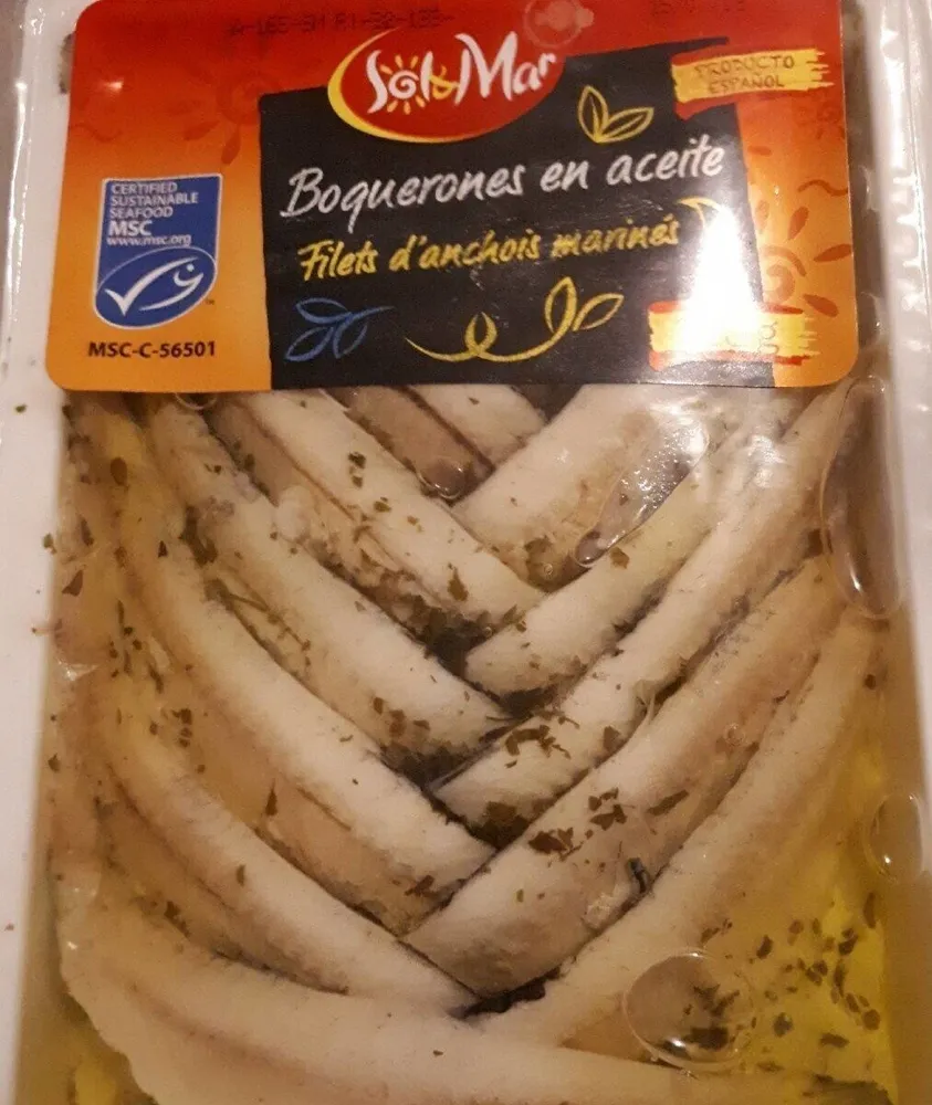 Filets d'anchois marinés