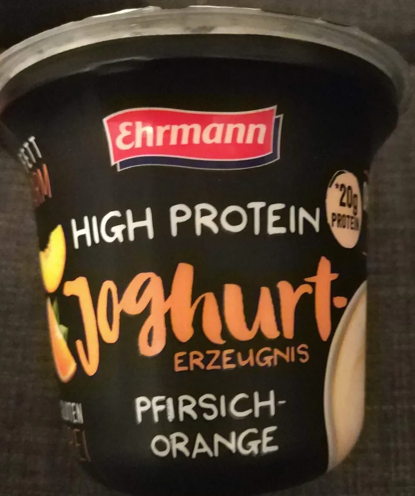 HIGH PROTEIN Joghurt-ERZEUGNIS PFIRSICH-ORANGE