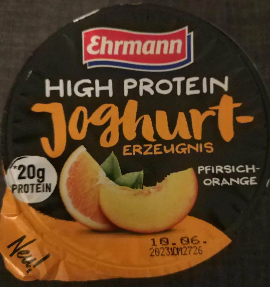 HIGH PROTEIN Joghurt-ERZEUGNIS PFIRSICH-ORANGE