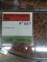 Pâtes Spirale complète