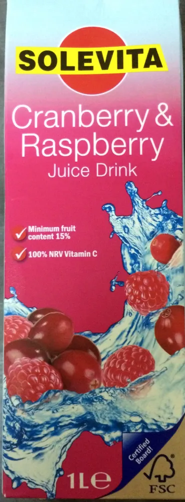 Cranberry & raspberry juice drink