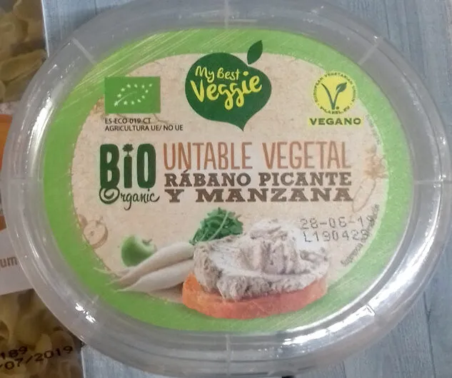 Untable vegetal rábano picante y manzana