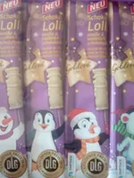 Sucette de chocolat au lait et chocolat boanc