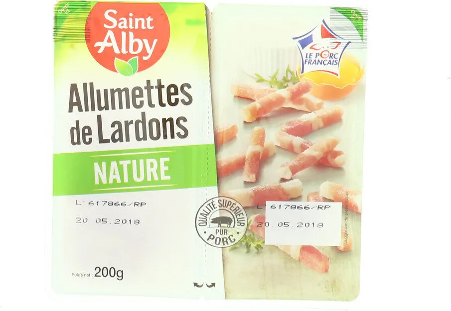 Allumettes de lardons nature