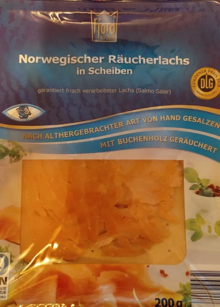 Fjordkrone Norwegischer Räucherlachs In Scheiben