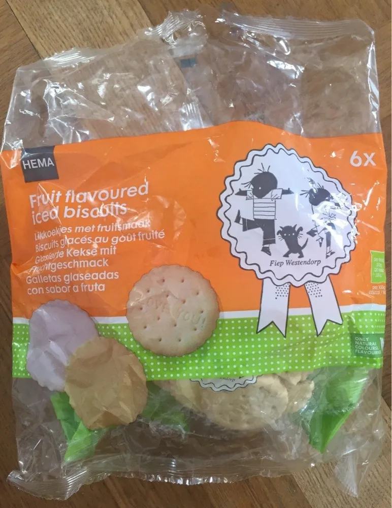 Biscuits glacés au gout fruité