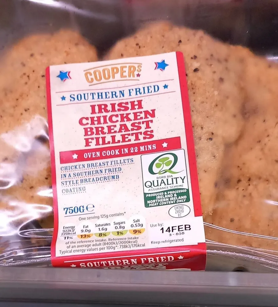 Southern fried chicken breast fillets