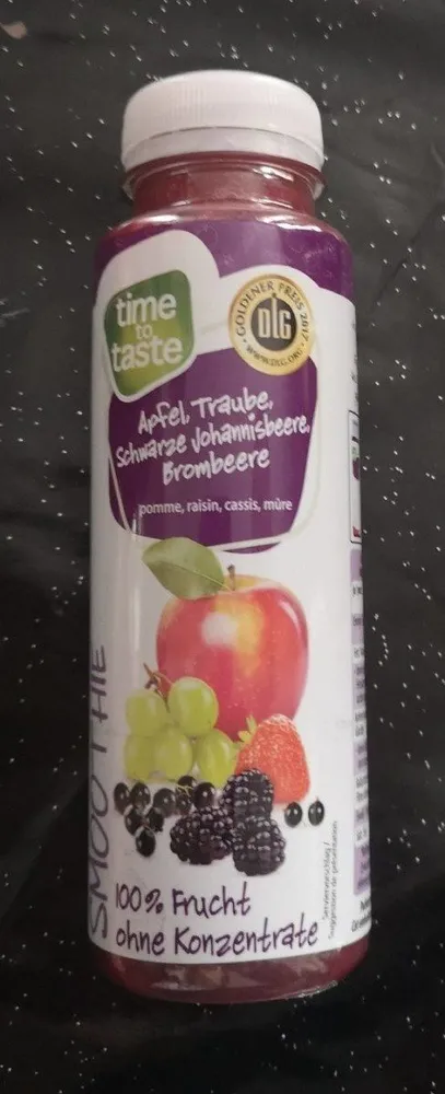 Smoothie pomme cassis raisin mure