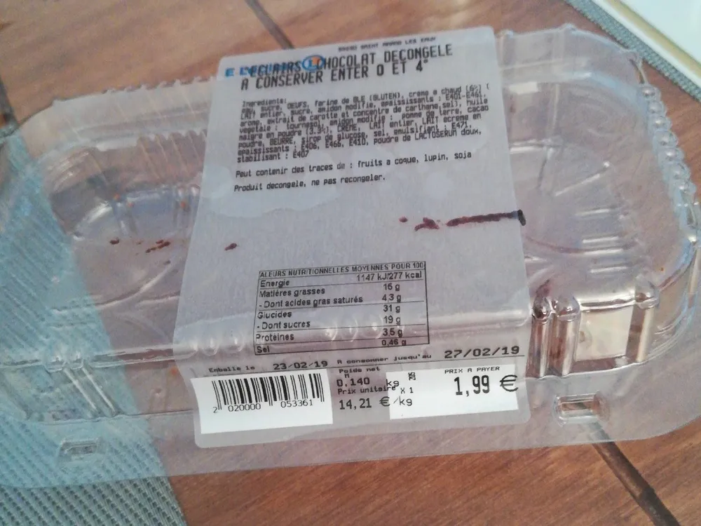 Éclairs au chocolat