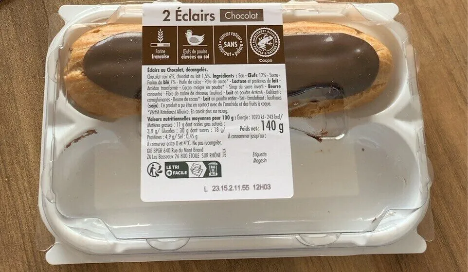 2 Eclairs chocolat