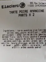 Tarte poire Amandine