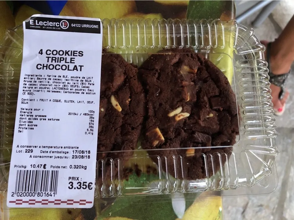 4 cookies triple chocolats