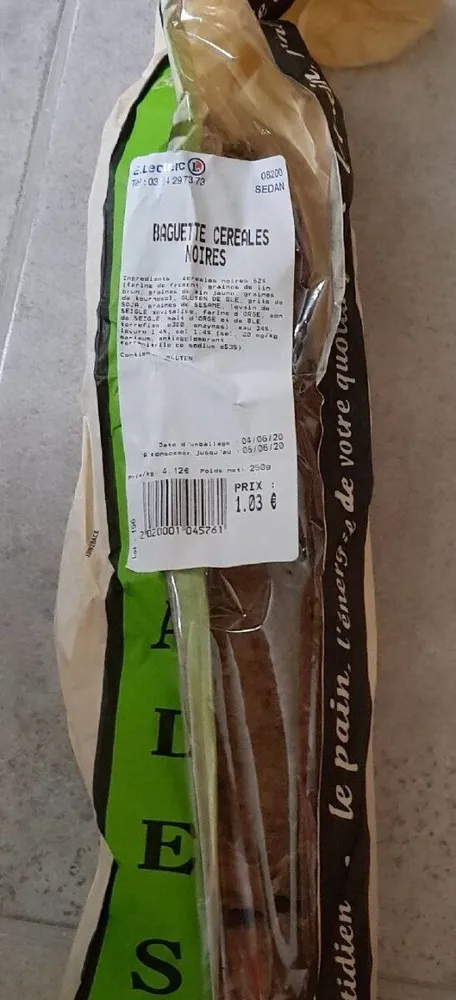 Baguette céréales noires