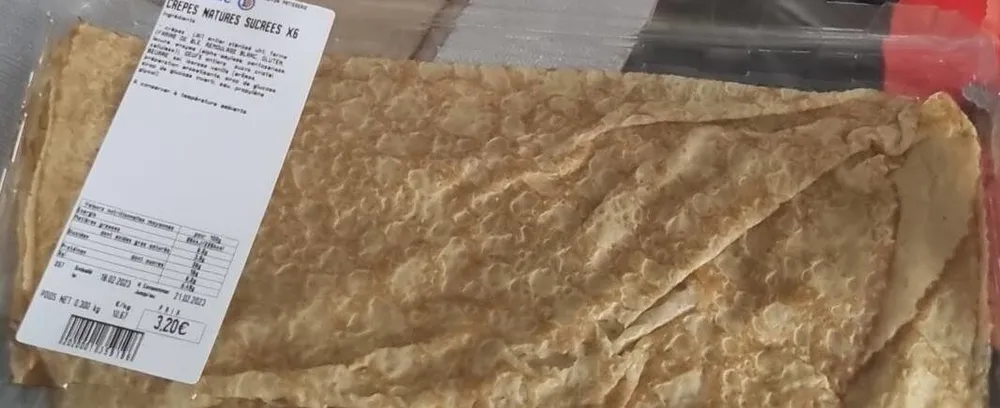 Crêpes nature sucrées