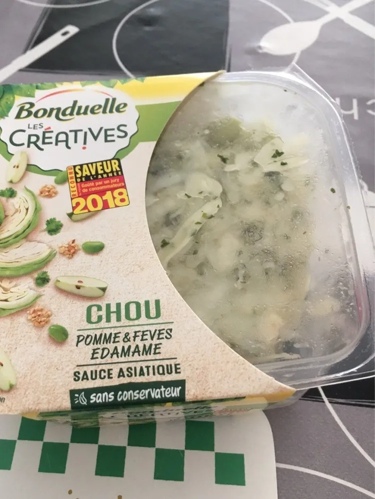 Salade de chou blanc et feves de soja